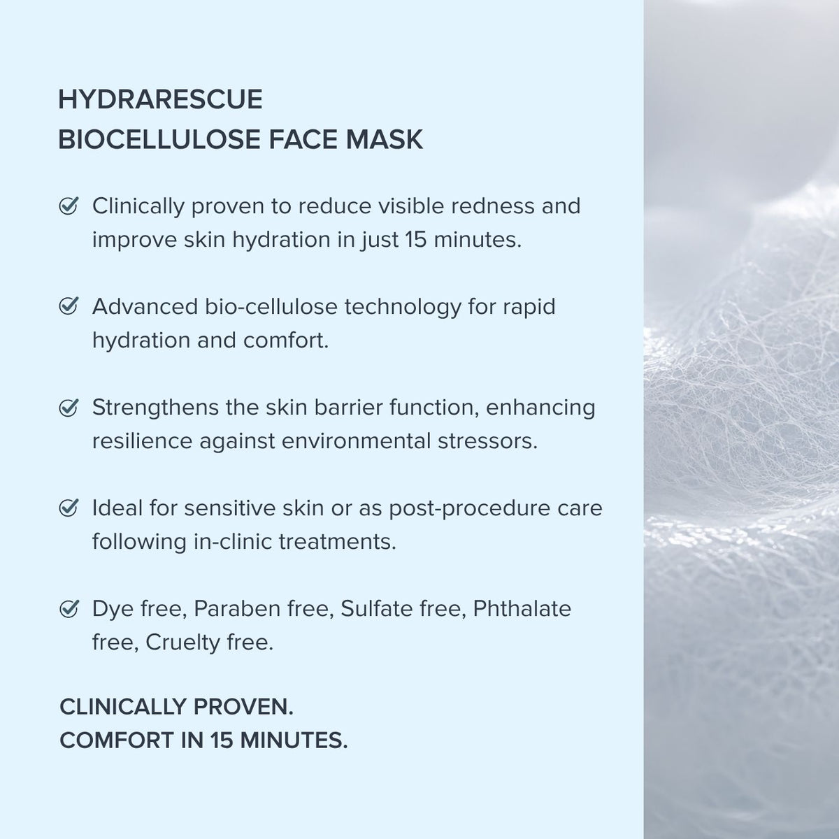 HydraRescue BioCellulose Face Mask