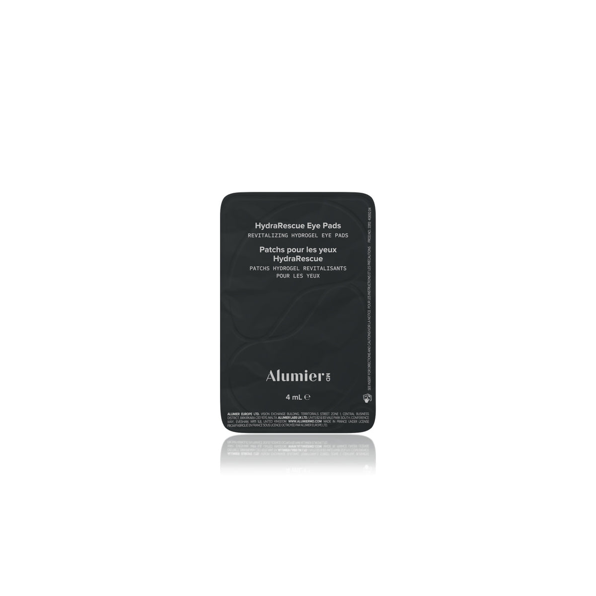 Single-use AlumierMD HydraRescue Eye Pads sachet